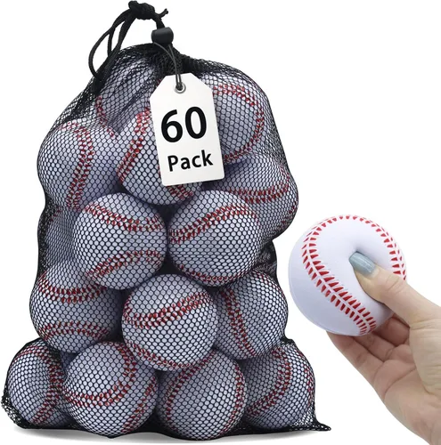 Miniatura 10 de Magicorange Béisbol, Bolas de Espuma para Entrenamiento de Béisbol Bolas de Práctica sin Marcado para Golpear, Lanzamiento Suave, Bateo, Campo