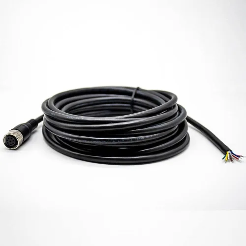 Miniatura 49 de Elecbee Cable M12 A-Code Conector recto de cabeza hembra individual Cable eléctrico de enchufe de aviación (cable de 12 pines 1M/3.3 pies)