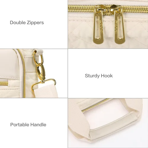 Miniatura 7 de MOSISO Bolsa para laptop de 13-13.3 pulgadas, maletín para mujeres y hombres, bolsa mensajera acolchada cuadrada para computadora de 14 pulgadas