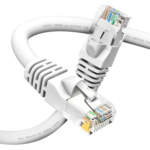 Miniatura 12 de GEARit Cables de conexión Cat6 de 1 pie negro (paquete de 1) - Cable Ethernet Cat6 de 1 pie negro/Ethernet, cobre puro de 10 Gbps 24 AWG, RJ45 sin