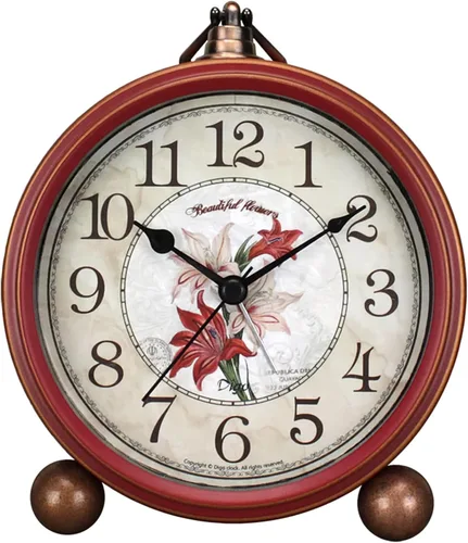 Miniatura 12 de Maxspace Reloj analógico de 5.2 pulgadas, reloj de escritorio retro silencioso sin tictac y funciona con pilas con movimiento de cuarzo, decoración