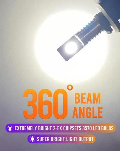 Miniatura 3 de Bombilla LED antiniebla 881, 6500 K, xenón blanco, extremadamente brillante, 886 889 894 898, repuesto para luces antiniebla, paquete de 2 Blanco