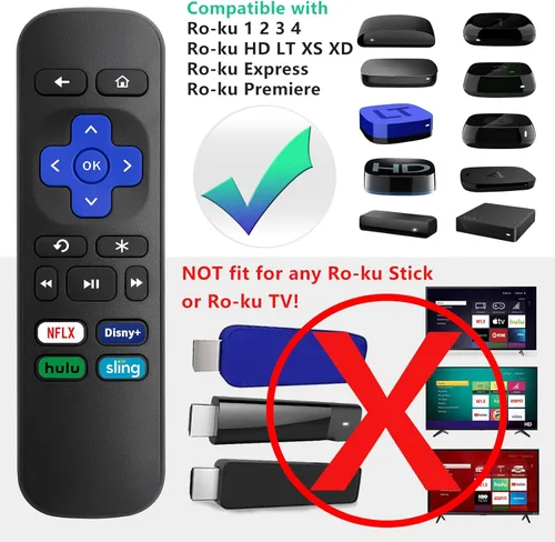 Miniatura 2 de Control remoto de reemplazo universal para Roku Express, para Roku Premiere, para Roku Box, para Roku Player, para Roku 1 2 3 4 -【NO para Stick o TV】