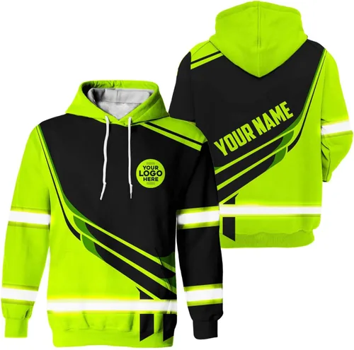 Miniatura 44 de Empresa, Equipo Uniforme Camisa de Alta Visibilidad para Hombres Camisa de Seguridad Logotipo Personalizado Nombre con Cintas Reflectantes AMZ02