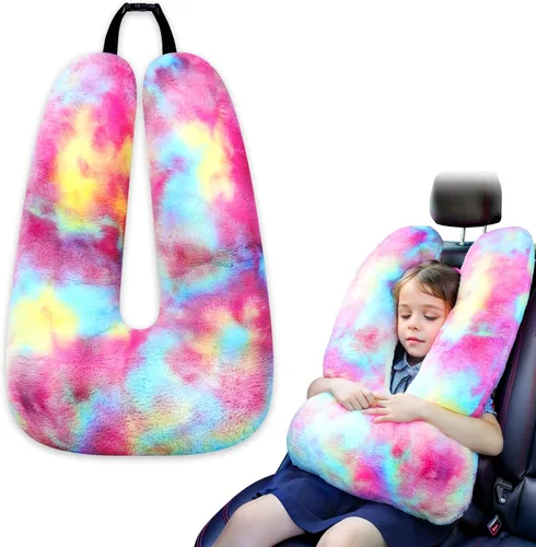 Miniatura 14 de Atablyn La almohada de cuello para niños proporciona doble apoyo a la cabeza y el cuello en cualquier posición de sueño en vuelos, automóviles