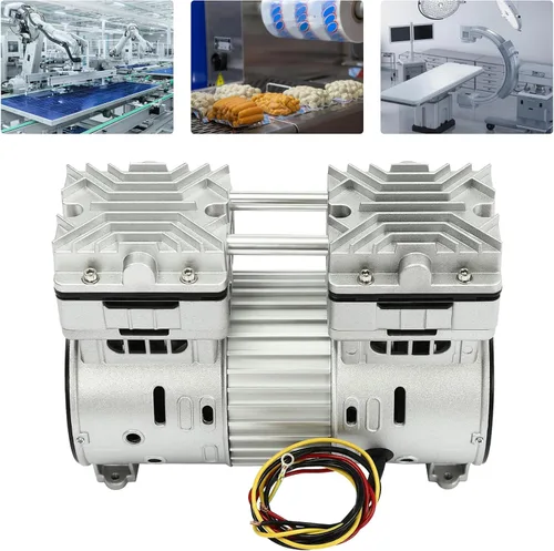 Miniatura 4 de Motor de compresor de aire sin aceite para encimera, motor de bomba de aire portátil de 800 W, 1700 rpm, motor compresor ultrasilencioso de 78 dB