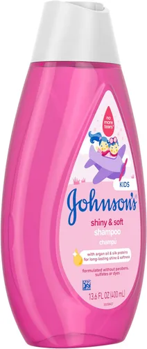 Miniatura 5 de Johnson's Champú brillante y suave para niños con aceite de argán y proteínas de seda, lavado diario para el cabello de los niños que limpia