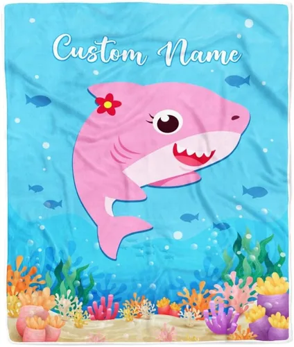 Miniatura 15 de Manta de bebé safari personalizada con nombre personalizado para niñas, hija recién nacida, nieta, sobrina, cumpleaños, manta de forro polar