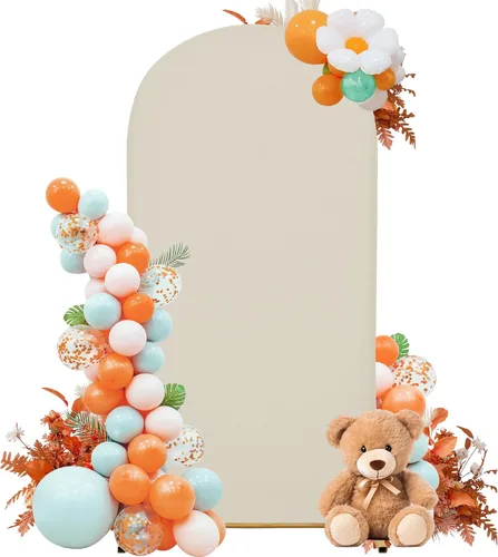 Miniatura 13 de Funda para arco de boda de 6 pies, tela elástica para arcos pequeños, cabinas de fotos y decoración de fiestas, para cumpleaños, duchas