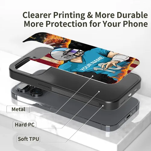 Miniatura 3 de Fundas de teléfono personalizadas con diseño deportivo para fanáticos para iPhone 11, 12, 13, 14, 15, 16 Pro Max Plus Mini X 7 8 SE para Samsung