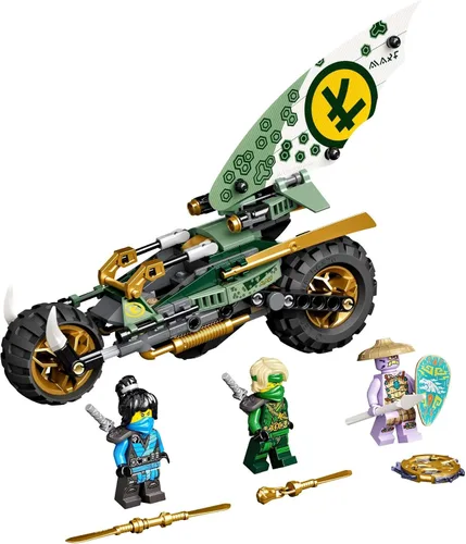 Miniatura 2 de LEGO NINJAGO - Kit de construcción Lloyd’s Jungle Chopper Bike 71745; juguete de bicicleta ninja con las minifiguras NINJAGO Lloyd y NYA, nuevo 2021