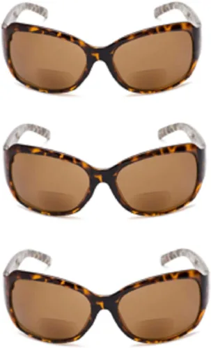 Miniatura 2 de 3 pares de lentes de sol bifocales estilo Jackie O estilo tortuga marco