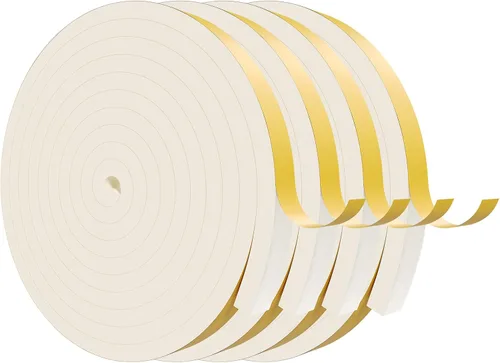Miniatura 14 de Cinta aislante de espuma Egofix, burletes para puertas y ventanas, cinta adhesiva de espuma negra resistente al clima para puerta corrediza, marco