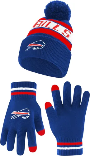 Miniatura 13 de Ultra Game Adults NFL Official Super Soft Winter Beanie Knit Hat With Warm Touch Screen Gloves Color del equipo 2