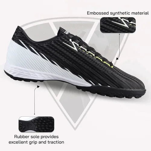 Miniatura 3 de Vizari Tesoro - Botines de fútbol para césped juvenil, zapatos de fútbol sintéticos para niños, suela de goma con tachuelas múltiples, zapatos