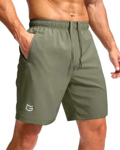 Miniatura 10 de G Gradual Pantalones cortos deportivos para correr para hombre con bolsillos con cremallera, de secado rápido, de 7 pulgadas, 5 pulgadas, 9