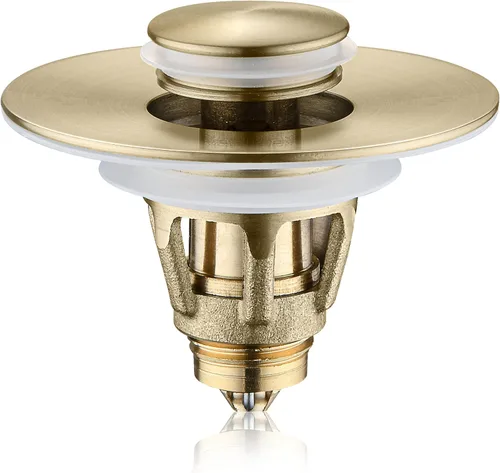 Miniatura 11 de Tapón Universal para Lavabo de Baño - Filtro de Drenaje de Lavabo con Rebote, Tapón de Drenaje Emergente de Níquel Cepillado, Tapón de Fregadero