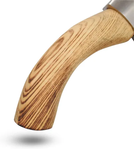Miniatura 6 de Cuchillo de cocina Ulu hecho a mano con mango de madera rosa viene con funda de cuero (6009-P)
