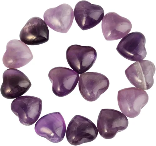 Miniatura 34 de Rockcloud Cristal curativo de cuarzo rosa de 0.5 pulgadas, piedra de preocupación tallada para chakras, reiki, equilibrio (paquete de 10)