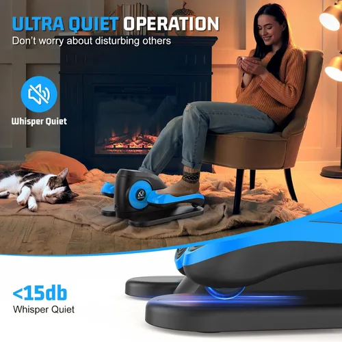 Miniatura 4 de Under Desk Elliptical Machine, Leg Exerciser While Sitting for Seniors with Remote Control & 12-Speeds, Quiet Portable Electric Seated Pedal