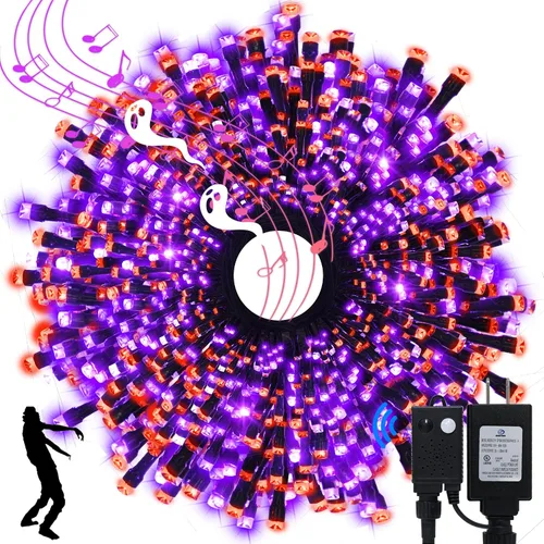 Miniatura 11 de echosari Guirnalda de 400 Luces LED de Navidad Conectables, Luces de Cadena Extra Largas de 66 Pies para Exteriores Conectables de Extremo a Extremo