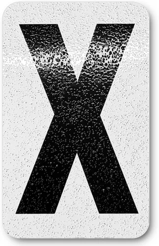 Miniatura 107 de Despegar y pegar individuales, números y letras de aluminio reflectantes, se adhiere al hormigón, madera, metal, azulejos, ladrillo, vidrio