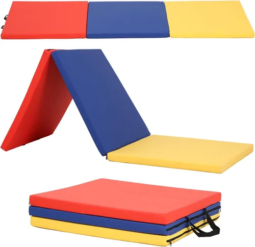 Miniatura 14 de Gymnastics Tumbling Mat Portable Gymnastics Mat Foldable Tumbling Mat 2ft W 6ft L/4ft W 6ft L/4ft W 8ft L/4ft W 10ft Exercise Mat Yoga Mat with