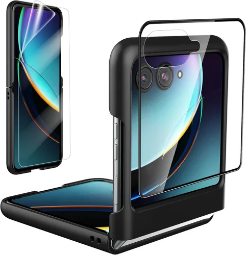 Miniatura 11 de Foluu Funda delgada para Motorola Razr 2024/2025 [No compatible con Razr Plus 2024], con protector de pantalla frontal integrado, policarbonato mate