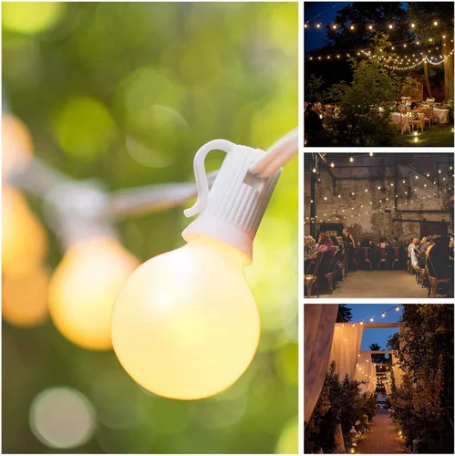 Miniatura 5 de Hometown Evolution, Inc. White Pearl - Guirnalda de luces para patio al aire libre