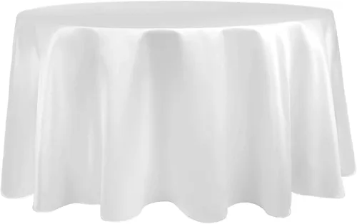 Miniatura 37 de Ultimate Textile Mantel redondo de satén nupcial de 60 pulgadas, se adapta a mesas de menos de 60 pulgadas de diámetro, berenjena morado berenjena