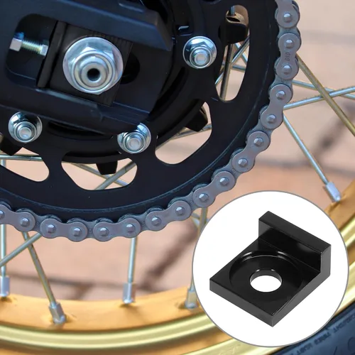 Miniatura 2 de F FIERCE CYCLE 2 unids 0.472 in agujero diámetro cadena ajustador bloque tensor reemplazo metal negro para motocicleta