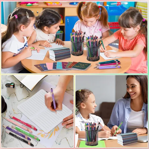 Miniatura 8 de Ragnhild 48 piezas de regalos de agradecimiento a granel, bolígrafos motivacionales, libretas inspiradoras, mini cuadernos motivacionales, regalos