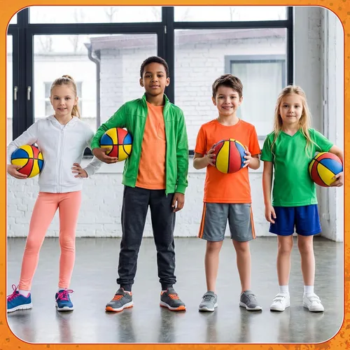 Miniatura 6 de Vinsot 6 Pack Mini Rubber Basketballs 7 Inch, Size 3 Pool Basketball for Mini Hoop Bulk Small Basket Balls for Indoor Outdoor Party Favors Arcade