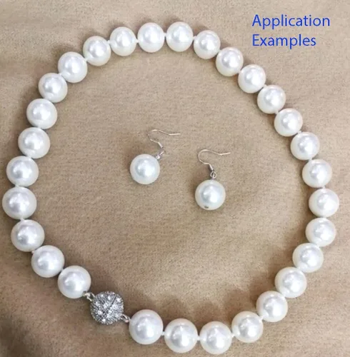 Miniatura 7 de Adabele 1 hebra AAA Grado 10mm Cuentas sueltas redondas de perla natural de concha de agua dulce Madreperla Nacre 38 cm (Perla Blanca) para hacer