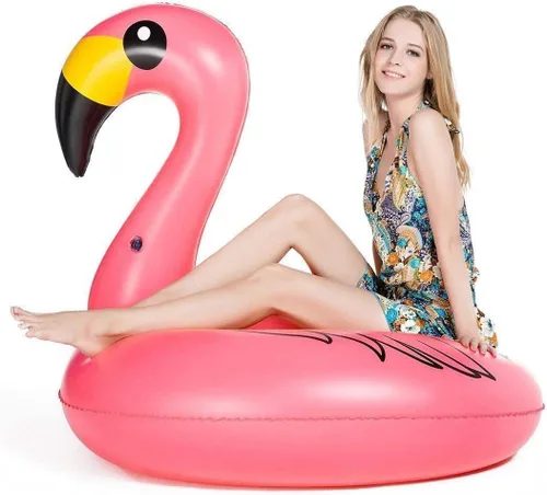 Miniatura 5 de Flamenco inflable piscina flotador Jasonwell gigante Tubo de fiesta con Válvulas rápidas Verano Piscina al aire Lounge Raft decoraciones juguetes