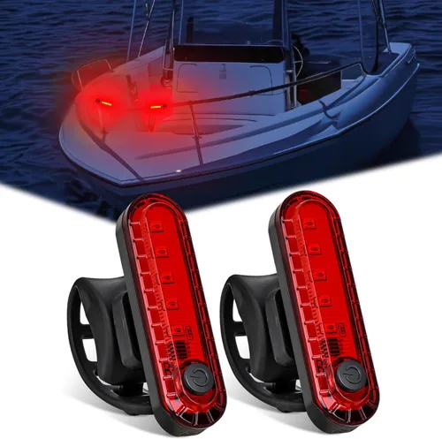 Miniatura 17 de Nilight Luz de navegación para barco marino, 2 unidades, 8 LED, rojo, verde, puerto LED, señales de estribor, luces de arco de 12 V, impermeables