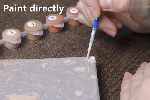 Miniatura 3 de GVS-ART Pintura personalizada por números con marco para adultos, lienzo enmarcado y estirado, pintura acrílica personalizada, lienzo personalizado