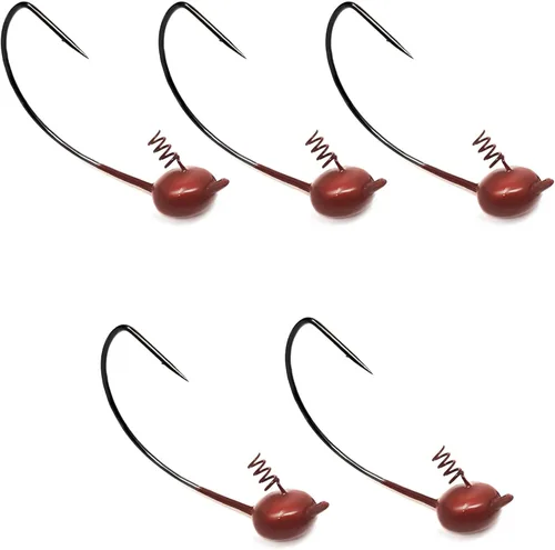 Miniatura 12 de Reaction Tackle Tungsten Shaky Head Jigs for Bass Fishing - Premium Fishing Hooks, Ideal Shaky Head Jig to Catch Big Bass and Other Fish - (5-Pack)