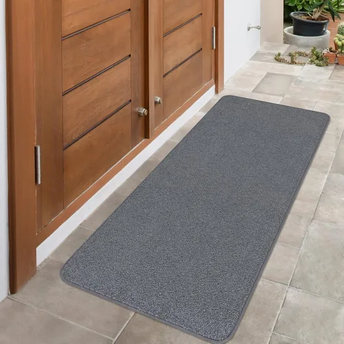 Miniatura 15 de LINLA - Tapete para interiores que absorbe el barro, lavable a máquina, respaldo de goma antideslizante, ideal para puerta de entrada para limpiarse