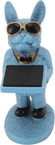 Soporte de exhibición de reloj de bulldog francés, hecho a mano, lindo modelo de figura de perro, estatuas decorativas, soporte de reloj,