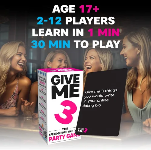 Miniatura 6 de SAVANA GIVE ME 3 - Juegos de fiesta para adultos de ritmo rápido e hilarantes con regla de 10 segundos 2+ jugadores Juego de cartas para adultos