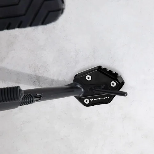 Miniatura 2 de Modeer Para Ya.maha MT07 FZ07 2014-2024 extensión del soporte lateral de la motocicleta Ampliar placa pad mt 07 fz 07 accesorios color negro