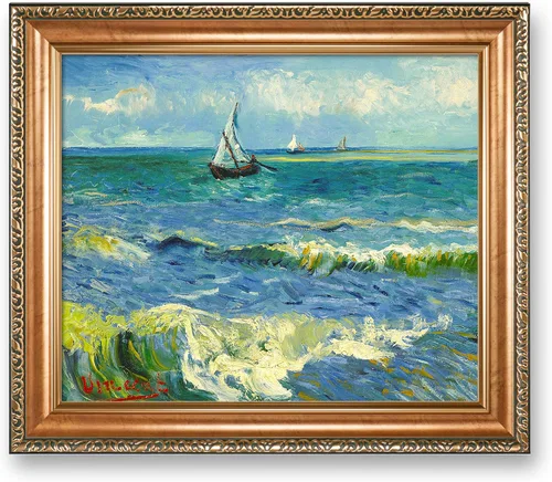 Miniatura 235 de A&T ARTWORK Noche estrellada sobre el Ródano de Vincent Van Gogh. Tamaño del marco: 36 x 30 pulgadas, tamaño de la imagen: 30 x 24 pulgadas