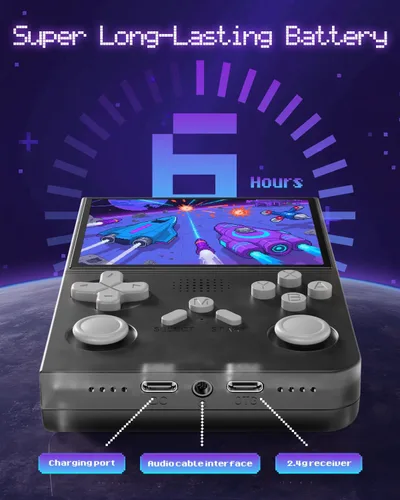 Miniatura 4 de Consola de juegos portátil R40 – Consola de juegos retro con tarjeta TF de 128 G incorporada, más de 20000 juegos Consola de juegos retro