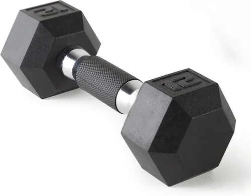 Miniatura 57 de CAP Barbell Peso de la mancuerna hexagonal recubierta, individual, 10-120 libras, múltiples opciones