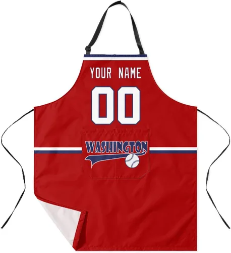 Miniatura 26 de ANTKING Custom Apron with Pocket Custom Any Name and Any Number Gifts for Dad Men Fans