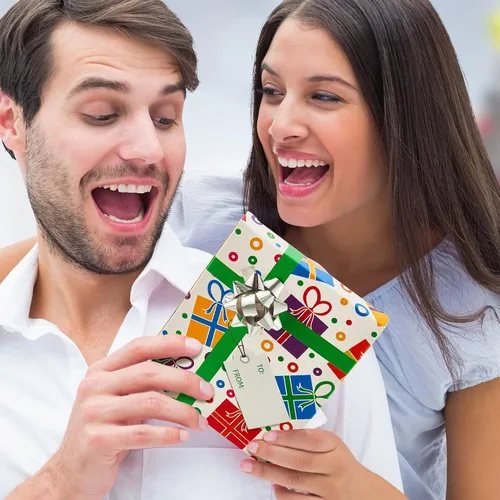 Miniatura 5 de Caja para tarjetas de regalo de 12 piezas, regalo de feliz cumpleaños, tarjetero de felicitación, regalos de cumpleaños, con 12 lazos de envoltura