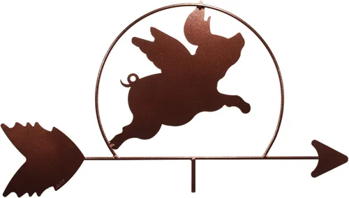 Miniatura 4 de SWEN Products Flying Pig Piggy Veleta (montaje ajustable incluido)