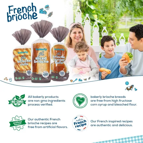 Miniatura 3 de bakerly Brioche Rolls Paquete de 4, 8 unidades (32 rollos Brioche en total)
