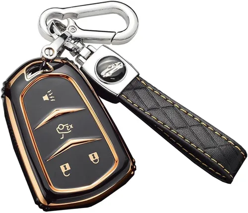 Miniatura 10 de ontto Funda para llavero compatible con Cadillac, Beige